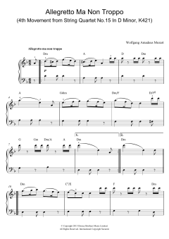 Allegretto Ma Non Troppo von Wolfgang Amadeus Mozart (Download) 