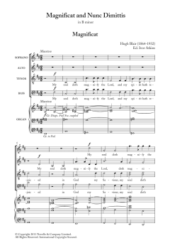 Magnificat And Nunc Dimittis In B Minor von Hugh Blair (Download) 