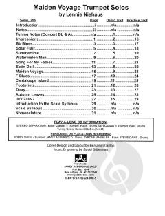 Maiden Voyage Jazz Solos for Trumpet von Jamey Aebersold im Alle Noten Shop kaufen