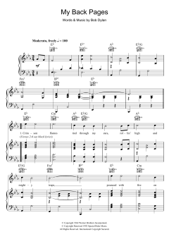 My Back Pages von Bob Dylan (Download) 