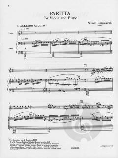 Partita For Violin And Piano von Witold Lutoslawski im Alle Noten Shop kaufen