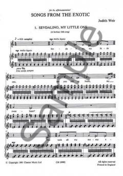 Songs From The Exotic von Judith Weir 