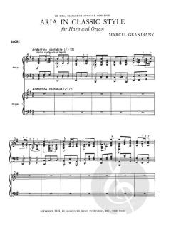 Aria In Classic Style von Marcel Grandjany 