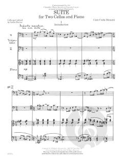 Suite For Two Cellos And Piano von Carlo Menotti im Alle Noten Shop kaufen - GS29168