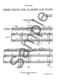 Three Pieces For Clarinet And Piano von John McCabe 