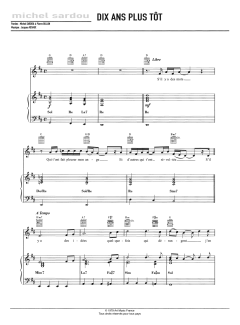 Dix Ans Plus Tot von Michel Sardou (Download) 