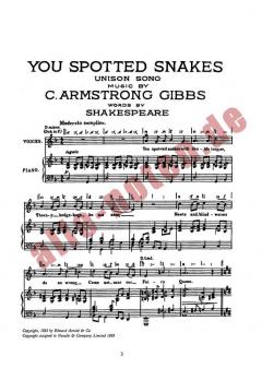 You Spotted Snakes von Cecil Armstrong Gibbs 