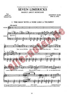 Seven Limericks, Mainly About Musicians von Edward Lear/Geoffrey Bush 