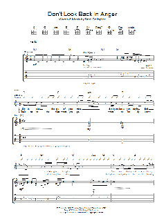 Don't Look Back In Anger von Oasis (Download) 