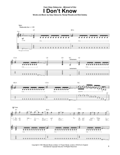 I Don't Know von Ozzy Osbourne (Download) 