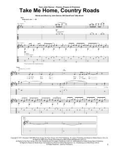 Take Me Home, Country Roads von John Denver (Download) 