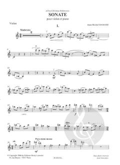 Sonate pour Violon et Piano von Jean-Michel Damase 