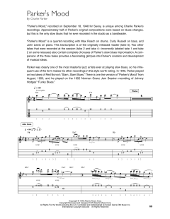 Parker's Mood von Charlie Parker (Download) 