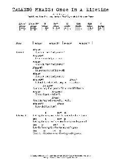 Once In A Lifetime von Talking heads (Download) 