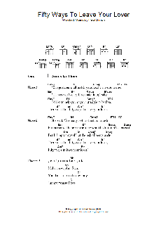 Fifty Ways To Leave Your Lover von Paul Simon (Download) 