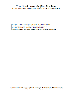 You Don't Love Me (No, No, No) (Download) 