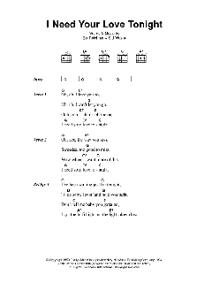 I Need Your Love Tonight von Elvis Presley (Download) 