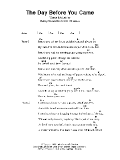 The Day Before You Came von ABBA (Download) 