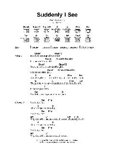 Suddenly I See (Download) 