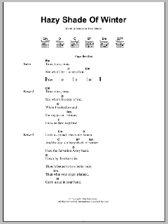 A Hazy Shade Of Winter von Simon & Garfunkel (Download) 