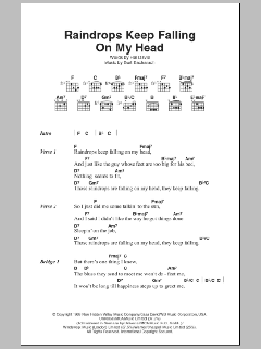 Raindrops Keep Fallin' On My Head von Hal David (Download) 