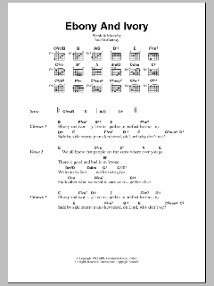 Ebony And Ivory von Stevie Wonder (Download) 