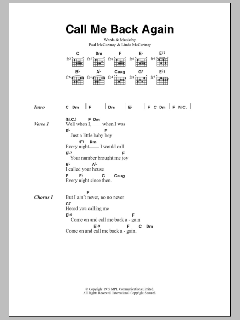 Call Me Back Again von Paul McCartney (Download) 