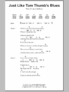 Just Like Tom Thumb's Blues von Bob Dylan (Download) 