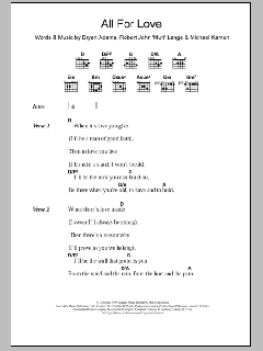 All For Love von Bryan Adams (Download) 