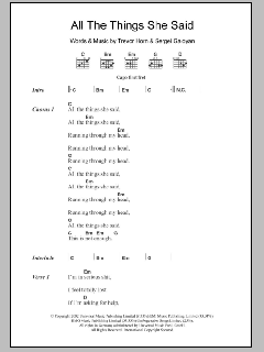 All The Things She Said von Trevor Horn (Download) 