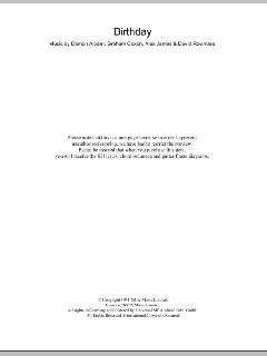 Birthday von Blur (Download) 