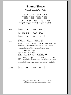 Burma Shave von Tom Waits (Download) 