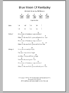 Blue Moon Of Kentucky von Bill Monroe (Download) 
