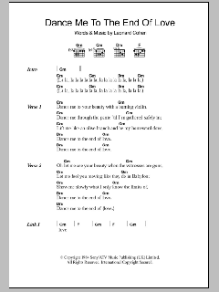 Dance Me To The End Of Love von Leonard Cohen (Download) 