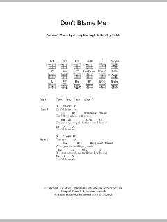 Don't Blame Me von Dorothy Fields (Download) 