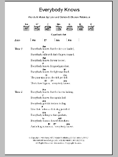 Everybody Knows von Leonard Cohen (Download) 