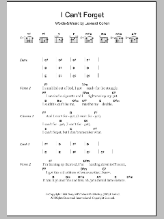 I Can't Forget von Leonard Cohen (Download) 