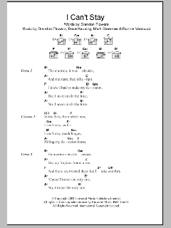 I Can't Stay von The Killers (Download) 