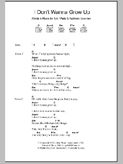 I Don't Wanna Grow Up von Tom Waits (Download) 