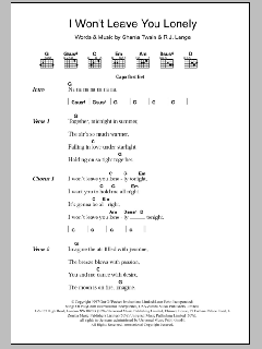 I Won't Leave You Lonely von Shania Twain (Download) 