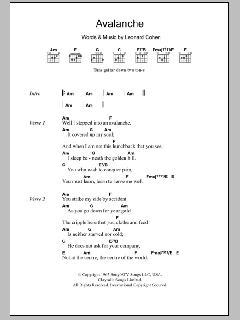 Avalanche von Leonard Cohen (Download) 