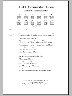 Field Commander Cohen von Leonard Cohen (Download) 