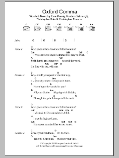 Oxford Comma von Vampire Weekend (Download) 