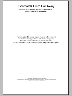 Postcards From Far Away von Coldplay (Download) 