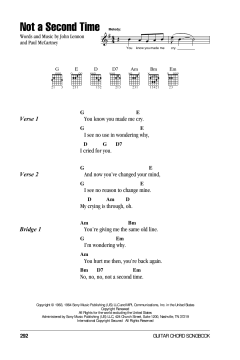 Not A Second Time von The Beatles (Download) 