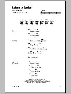 Return To Sender von Elvis Presley (Download) 