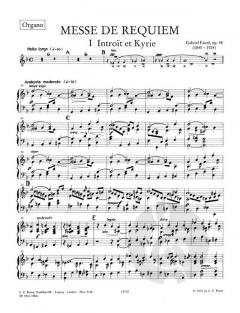Messe de Requiem d-Moll op. 48 von Gabriel Fauré für Sopran- und Bariton-Solo, Chor und Orchester im Alle Noten Shop kaufen (Einzelstimme) - EP9563ORG