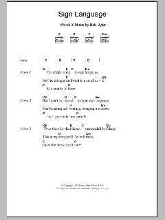 Sign Language von Eric Clapton (Download) 