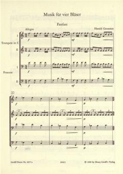 Musik für 4 Bläser (Harald Genzmer) 