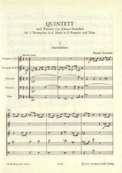 Quintett after Themes by Johann Pachelbel (Harald Genzmer) 